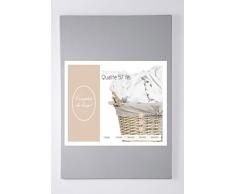 Comptoir du Linge DH22901940 Drap Housse Uni Coton Gris Perle 190 x 90 cm