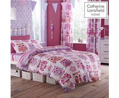 Catherine Lansfield Home Catherine Lansfield Home Parure de lit Motif Chouettes Double, Multicolore