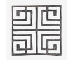 Better & Best Dessous de plat carré en métal, décoré de carreaux, couleur noir irrégulier, dimensions 21 x 21 x 2 cm