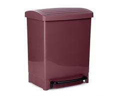 TATAY 1101902 Optimist Poubelle Ã Tri SÃ©lectif 30 L Plastique Aubergine 33 x 30 x 44,5 cm
