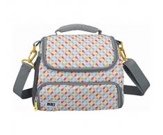 Built Sac Ã dÃ©jeuner Isotherme avec Motif The Stylist, Polyester PEVA, Gris/Blanc, 11.5 x 17 x 24 cm