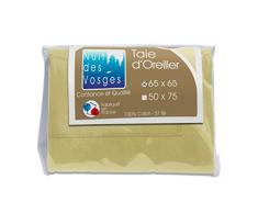 Nuit des Vosges 2101829 Cotoval Taie dOreiller Uni Coton Seigle 65 x 65 cm