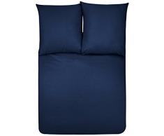 AmazonBasics Parure de lit avec housse de couette en microfibre, Bleu marine, 260 x 240 cm