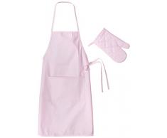 Unbekannt StÃ¤dter 256026Â Enfants Tablier, Gant Set Back Tablier, Coton, Rose, 40Â x 20Â x 2Â cm