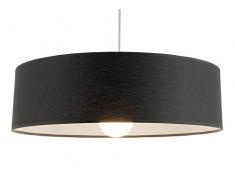 Metropolight ISU3771016 Suspension Cylindre, Coton, 60 W, Gris