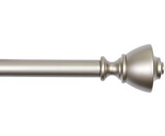 AmazonBasics Tringle Ã rideau 2,54 cm avec embouts en forme de vase, 90 Ã 180 cm, Nickel