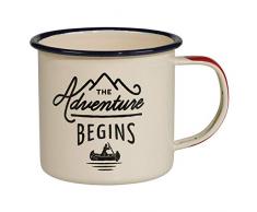 Le matériel de Gentleman Crème Mug en émail, Blanc