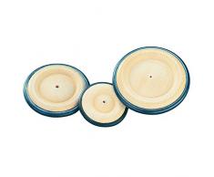 Rayher roue en bois avec anneau de caoutchouc  roue en bois pour jouet 140 mm  idéale pour les activités manuelles  sert à  fabriquer des jouets pour enfants  coloris aléatoire