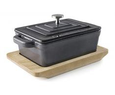 LACOR Magma réseau/Grey Casserole rectangulaire + Couvercle Gris dégradé