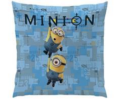 CTI Coussin 40X40 Les Minions Funny, 100% Polyester, Bleu