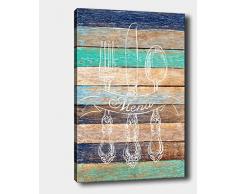 Bonamaison Peinture sur toile, multicolore, 30 x 40 cm - ConÃ§u et fabriquÃ© en Turquie