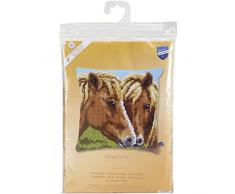 Kit coussin au point de croix Chevaux