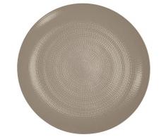 DEGRENNE - Modulo Nature assiette de prÃ©sentation, grÃ¨s de porcelaine - Terre dombre