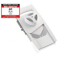 Leifheit Râpe universelle 4 + 1 ComfortLine, râpe à légumes avec 5 grilles interchangeables, mandoline cuisine polyvalente en acier inoxydable