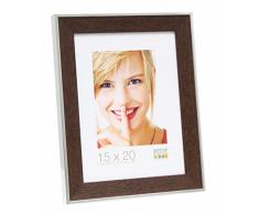 Deknudt Frames S45FE3 Cadre Photo avec Filet Résine Brun/Argenté 40 x 60 cm