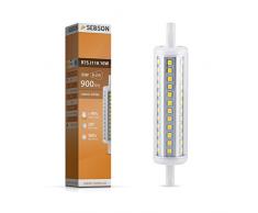 SEBSONÂ® Ampoule LED R7s 10W (remplace 65W), 900lm, 280Â°, Blanc chaud, Ã¸25x118mm