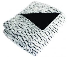 Enjoy Home P014BCNR130160 Plaid Polyester Blanc/Noir 160 x 130 cm