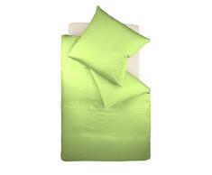 fleuresse Housse de couette avec fermeture-Ã©clair 135x200 cm + taie doreiller 80x80 cm Satin maco Uni