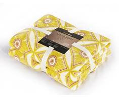 DecoKing Couverture en Microfibre Couette Microfibre Maroc Couverture Polaire Plaid Couvre-lit Polaire Doux Doux marokanischer Style Ornament, Microfibre, Vert, 150x180