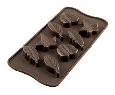 Silikomart 22.110.77.0065 SCG10 Moule pour Chocolat et Glace Forme Nature 8 Cavités Silicone Marron