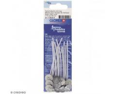 Glorex 6 8620 9 MÃ¨ches pour Bougie enveloppÃ©es de Cire, avec Pied, Longueur 80mm, 12 pces, Blanc