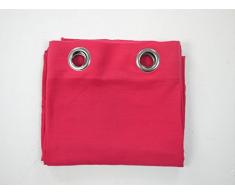 Linder 0269/67/375 Rideau avec 8 Oeillets Fusil Ronds Polyester/Lin LavÃ© Framboise 140 x 250 cm