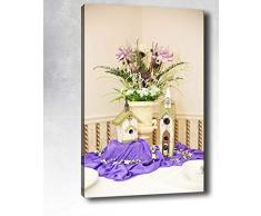 Bonamaison Peinture sur toile, multicolore, 70 x 100 cm - Conçu et fabriqué en Turquie