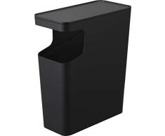 YAMAZAKI home Tower Table dappoint et Poubelle Noir RÃ©sine ABS