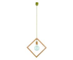 GALLIS 0991049331 Wood Rhombus Suspension, Bois, 60 W, Marron, 32cm
