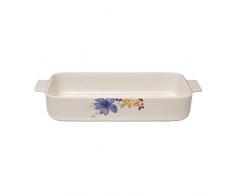 Villeroy & Boch Mariefleur Basic Moule de cuisson, 30x20 cm, Porcelaine Premium, Blanc/Multicolore