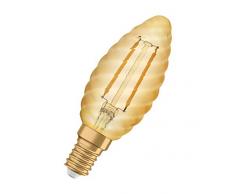 OSRAM Vintage Edition 1906 Ampoule LED à Filament | Culot E14 | Forme Flamme Torsadée Or Ambrée | Blanc Chaud 2500K | 2,5W (équivalent 22W)