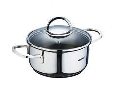 Bergner Classic Casserole à Induction avec Couvercle en Acier Inoxydable Argenté 18 x 26 x 12 cm