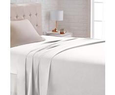 AmazonBasics Drap plat satinÃ©, 180 x 260Â cm, Gris clair