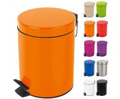 Spirella Poubelle Sydney Orange 3 l