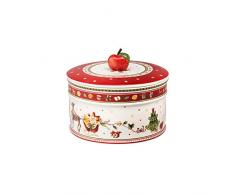 Villeroy & Boch Winter Bakery Delight Grand pot de conservation pour pÃ¢tisseries, Porcelaine Premium, Blanc/Rouge