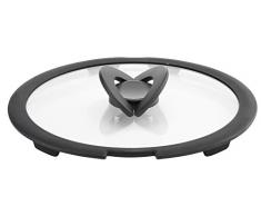 Lagostina Couvercle en Verre Lagostina Ingenio pour Induction, Noir/Transparent, 22 cm
