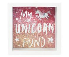 Jones Home and Gift Tirelire Blanche à accrocher avec Inscription « My Unicorn Fund »