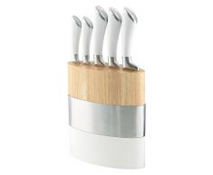 RICHARDSON SHEFFIELD Fusion Lot de 5 Couteaux de Cuisine en Acier Inoxydable Blanc 18 x 10 x 37,6 cm