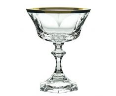 Cristal de Sèvres Chenonceaux Or Set de Verres de Champagne 11x11x13.5 cm Or