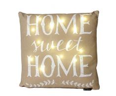 Kanguru 1172 Home Coussin avec LED, Polyester, Blanc, 40 x 40 x 13 cm