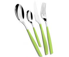 Casa Bugatti GLMU-021G50 Enemble de Couverts, 24 piÃ¨ces, Stainless Steel, Vert