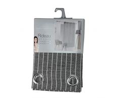 douceur dintérieur rideau a oeillets 140x280 cm tisse sofiane anthracite