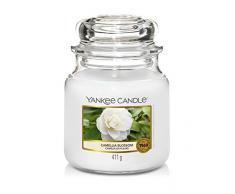 Yankee Candle bougie jarre parfumée | moyenne taille | Camélia en fleurs | jusquâà 75 heures de combustion | La Collection Garden Hideaway