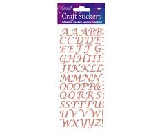 Eleganza Oa027234Â stylisÃ©s Lettre de lalphabet Paillettes Craft StickersÂ âÂ Or Rose Autocollant