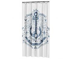 Sealskin Duschvorhang Anchor Blau Rideau de Douche, Tissu, Bleu, 200 x 180 x 0,5 cm