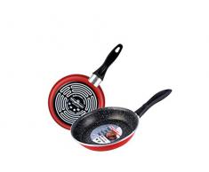 Magefesa K2 Rouge de poêles 20ø 24ø, antiadhésive Originaux Seat renforcé, Couleur Orange Extérieur. Convient pour Tout Type Cuisines, Incluse Induction, Acier, 2 unités