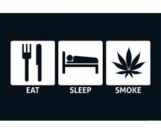 Empire Poster, Eat, Sleep, Smoke, Bunt, 91,5 x 61 cm