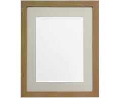 FRAMES BY POST Cadre Photo Largeur H7, 25Â mm dÃ©paisseur, avec Contour Blanc, Bois Dense, chÃªne, 6 x 4 Image Size 4.5 x 2.5 inch