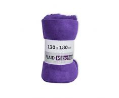 Plaid Microfibre Violine 130x180 cm CHALET PMICR