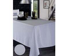 CALITEX Nappe Toile Cirée Rectangulaire, PVC, Gris Clair, 140x200 cm